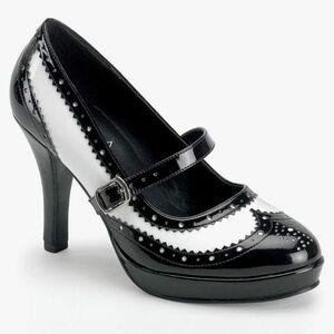 Funtasma Contessa Black and White Patent heels